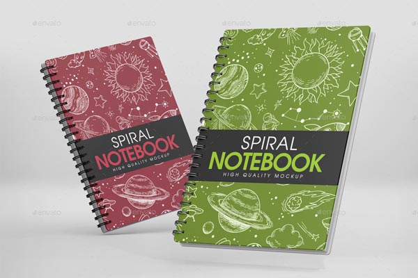 Spiral NoteBook Mockup Design