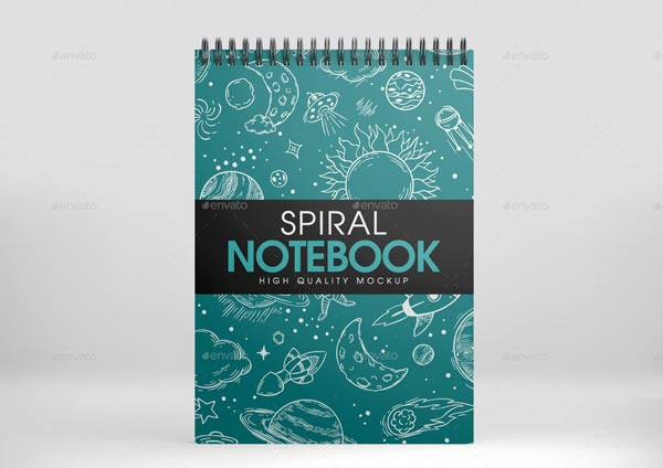 Spiral NoteBook PSD Mockup