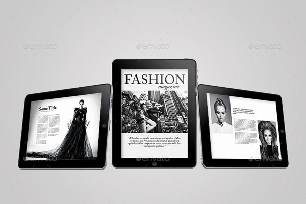 Tablet Fashion Magazine Template