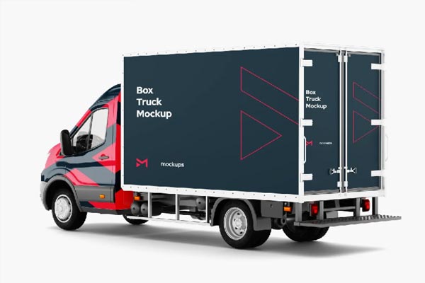 Transit Box Truck Mockup