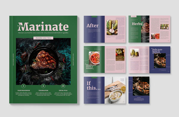 Best Healthy Food Magazine Template