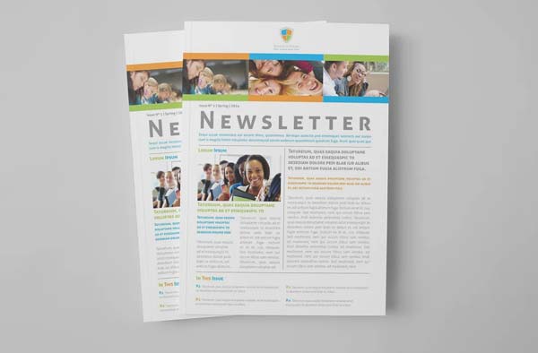 Educational Newsletter Photoshop Template