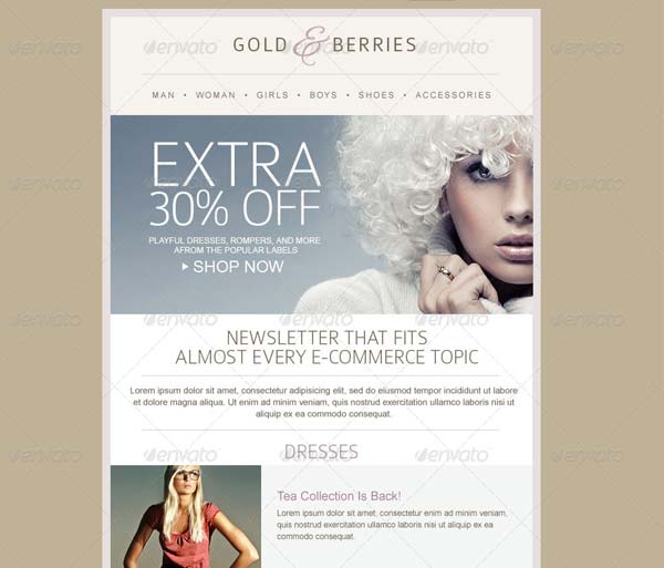 Fashion Ecommerce Email Newsletter Template