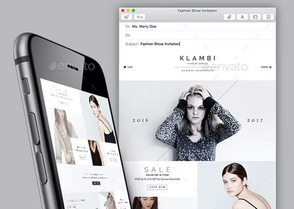 Fashion Sale Email Newsletter Photoshop Template