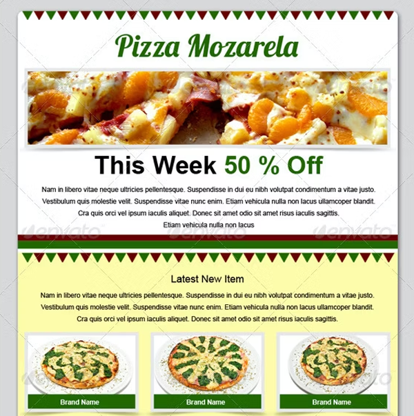 Food Email Newsletter Template