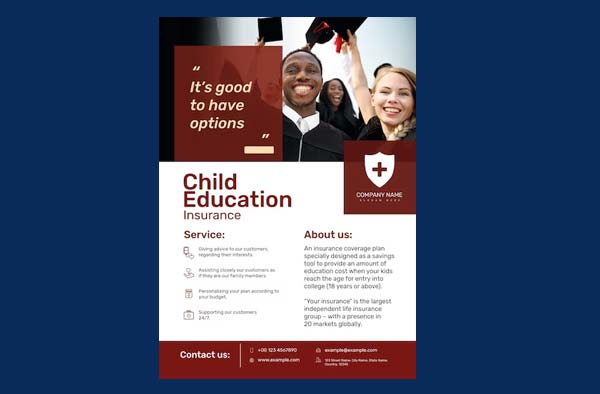 Free Education Insurance Poster Template