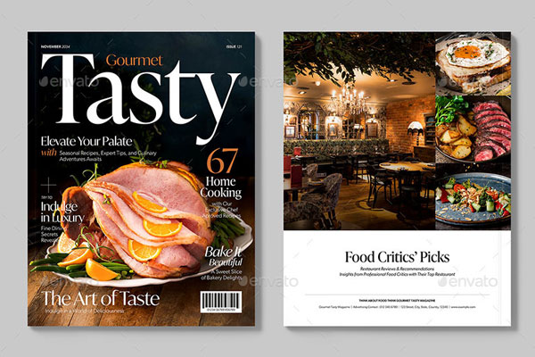 Healthy Food Cooking Magazine Template
