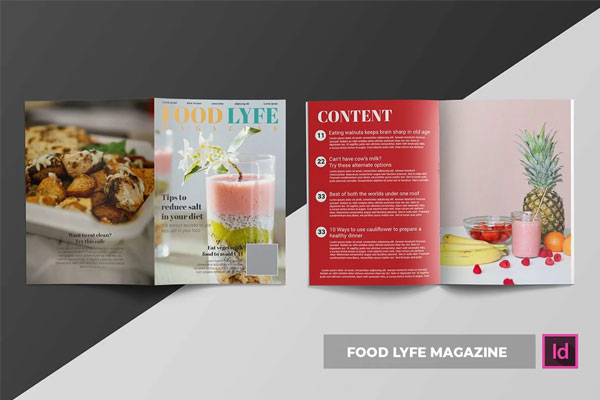 Healthy Food Life Magazine Templates
