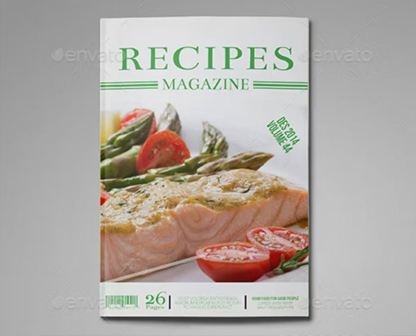 Healthy Food Recipes Magazine Template