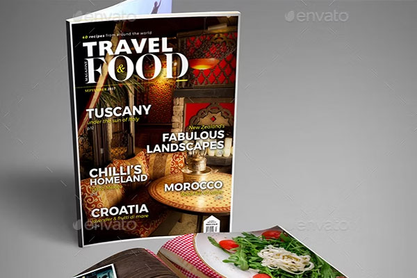 Healthy Travel & Food Magazine Template