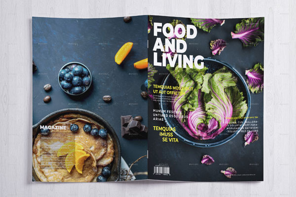 Magazine Template - Healthy Foods and Living 