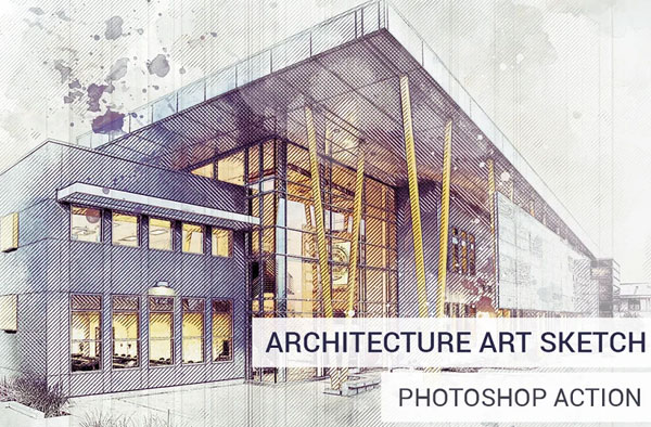 Architecture Sketch Photoshop Action