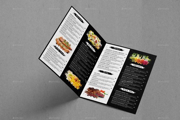 BiFold Food Menu Brochure Template