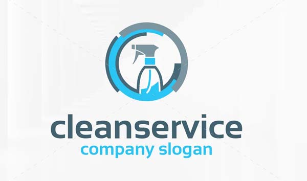 Clean Service Logo Printable Template