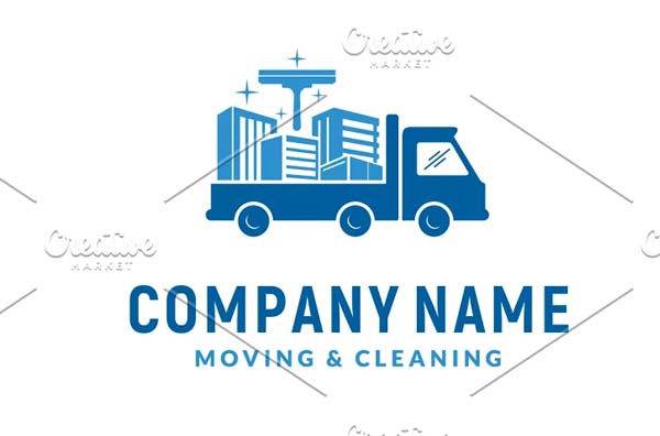 Cleaning Service and Moving Logo Template