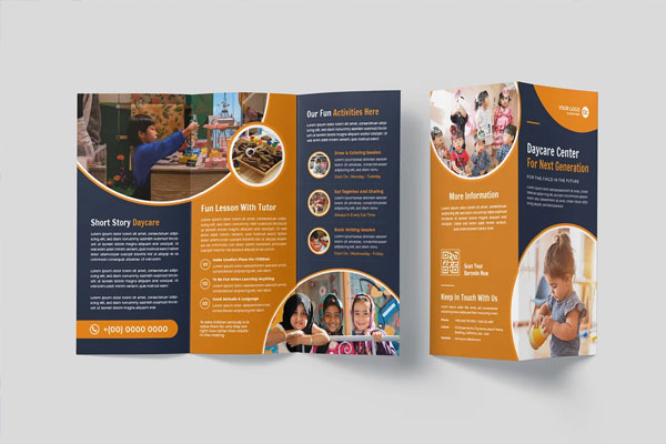 Daycare Trifold Brochure Template 