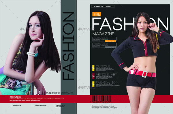 Fashion Magazine Template PSD