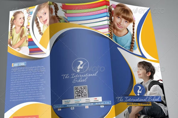 Junior School Promotion Trifold Brochure Template