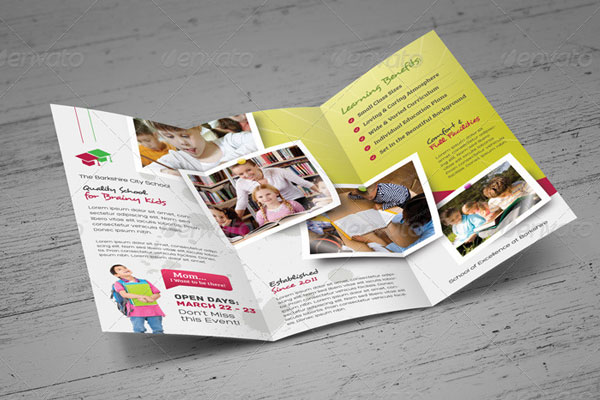 Junior School Trifold And Bifold Brochures Template