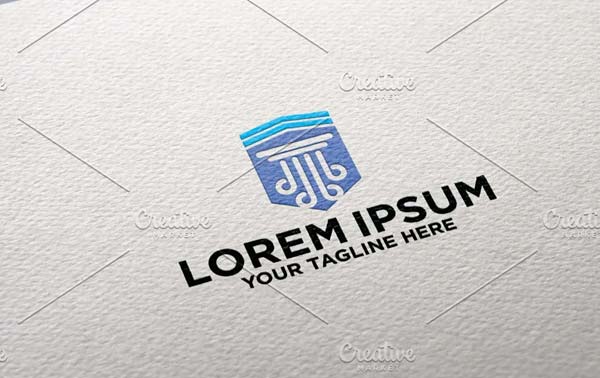 Lawfirm And Shield Logo Design