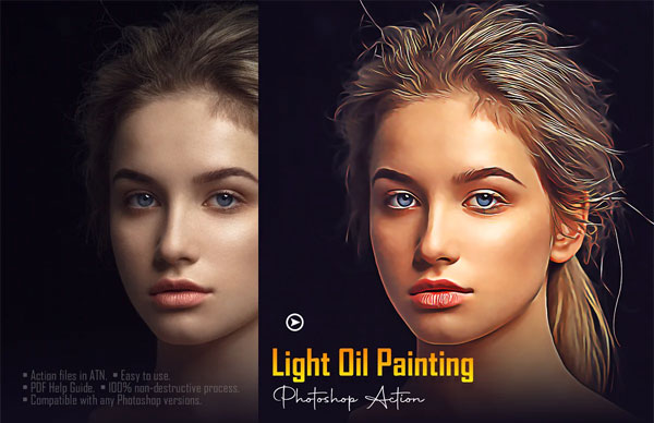 Light Oil Painting Photoshop Action