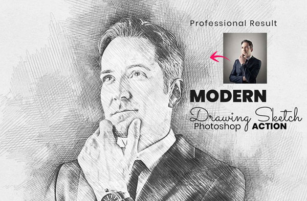 Modern Drawing Sketch Photoshop Action