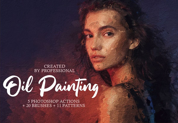 Oil Painting Photoshop Actions Template