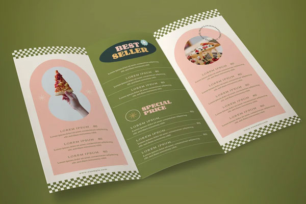 Pizza Trifold Menu Brochure Template
