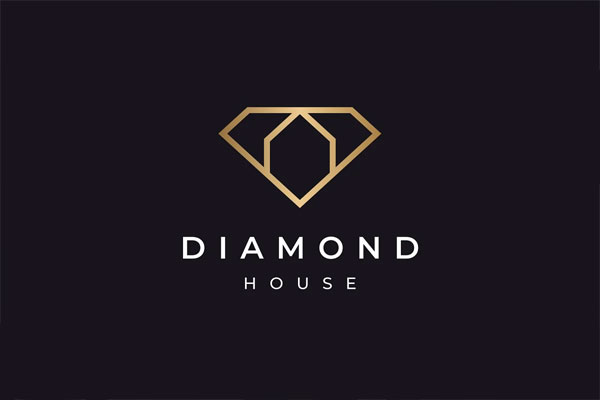 Real Estate Diamond House Logo