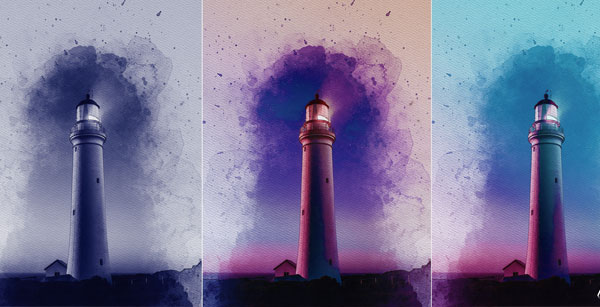 Sample Watercolor Photoshop Action