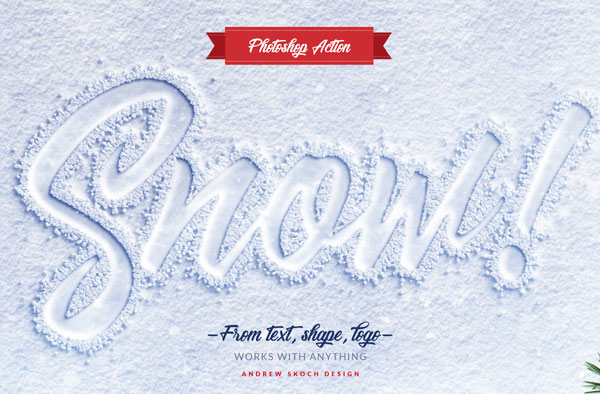 Snow Lettering Photoshop Action