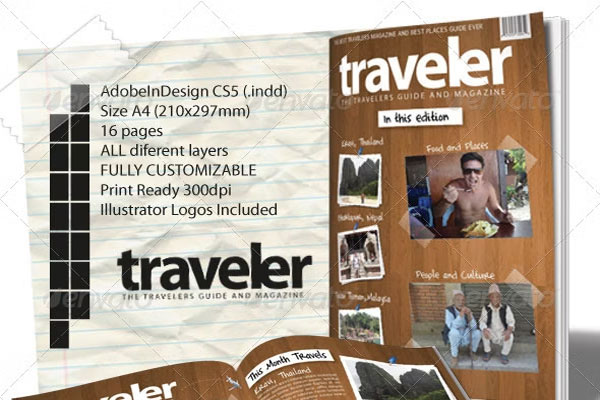 Traveler Magazine Indesign Template