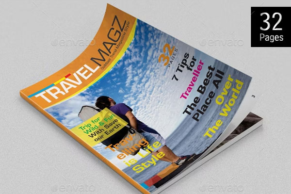 Trip Travel Magazine Template