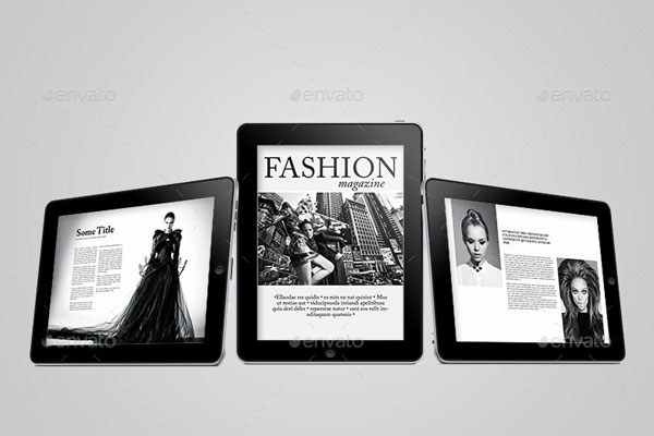 Women's Tablet Fashion Magazine Template