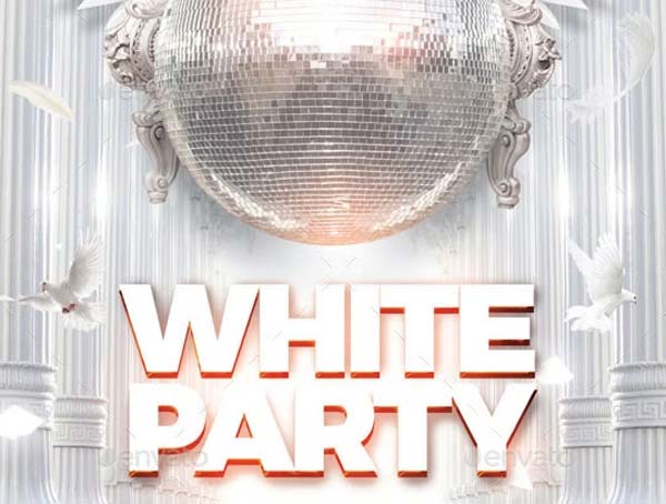 A Night White Party Flyer Template