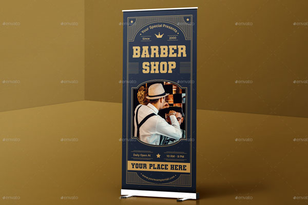 Barbershop Banner Vintage