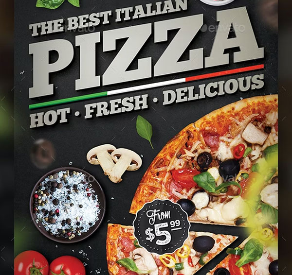 Best Italian Pizza Flyer Printable Template