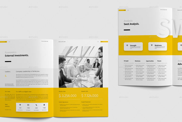 Business Plan Printable Brochure Template