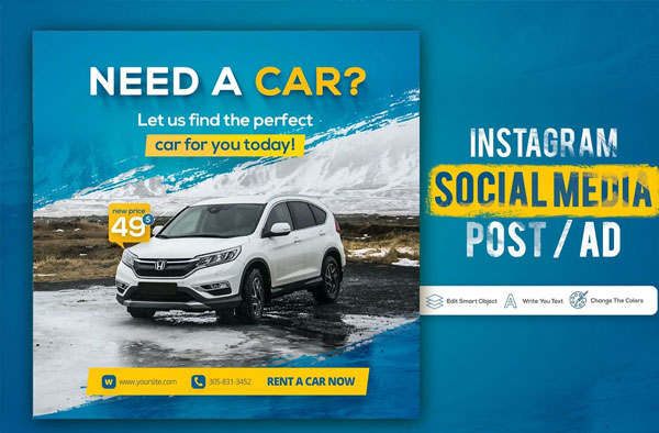 Car Rental Social Media Templates