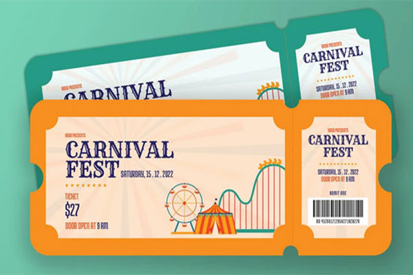 Carnival Ticket Invitations