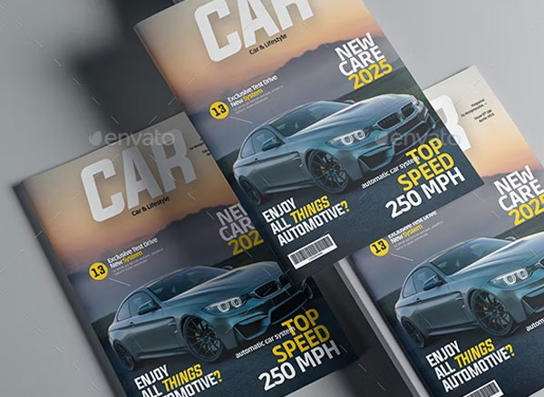 Cars Magazine Design Template