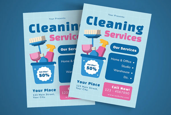 Cleaning Service Flyers Set