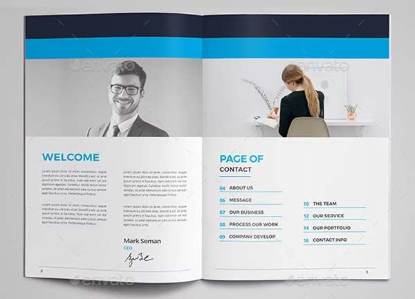 Company Profile Landscape Brochure Template