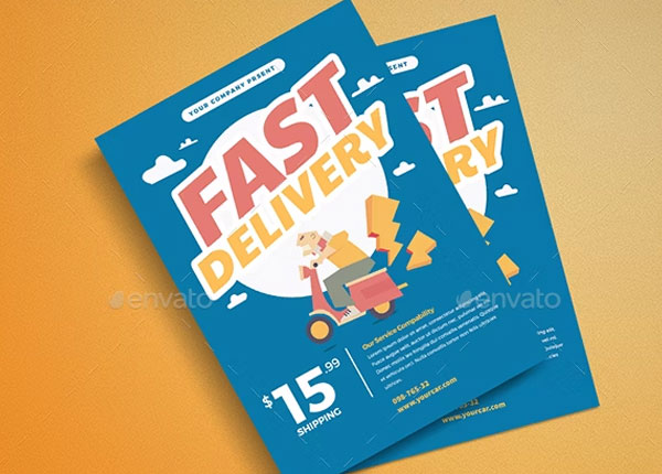 Courier Service Flyer Template
