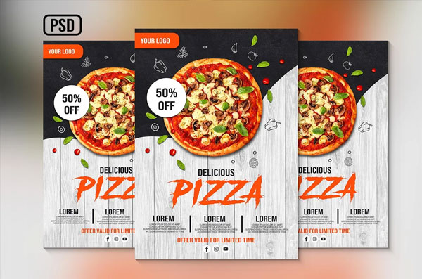 Delicious Pizza Flyer Template