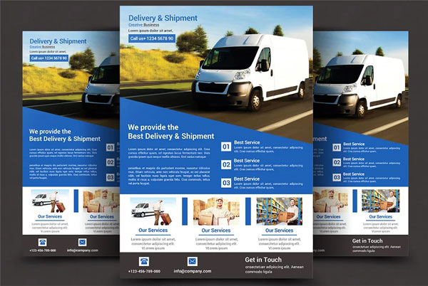 Delivery And Shipment Flyer Printable Template