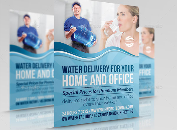 Delivery Drinking Water Service Flyer Design