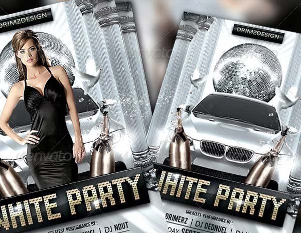 Elegant White Party Flyer