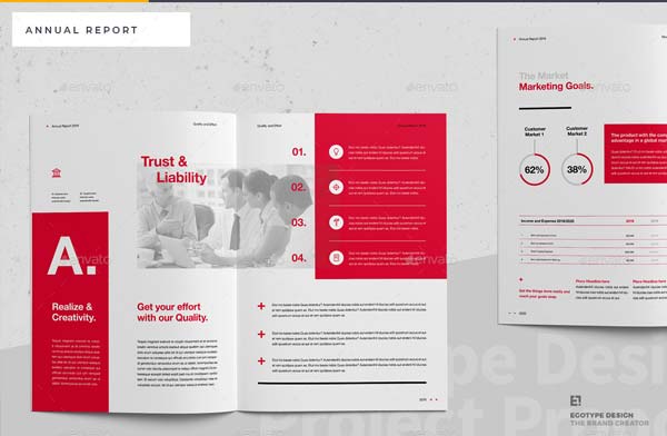 Financial Annual Report Indesign Template