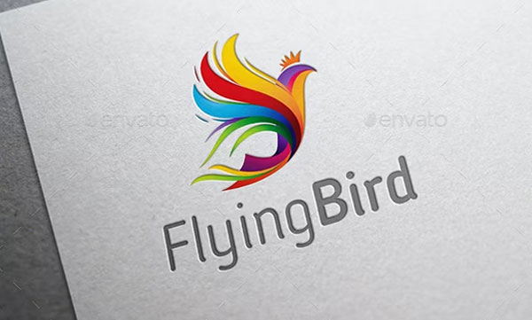 Flying Bird Logo Template